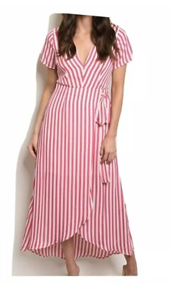 #ad Pink Stripe Maxi Dress $20.00