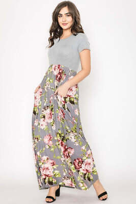 #ad Plus Size Boho Short Sleeve Floral Print Maxi Dress Women#x27;s Clothing $57.95