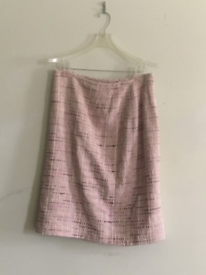 #ad Kasper Size 12 Tweed Plush Pink Skirt Women Formal Stylish Cut $62.10