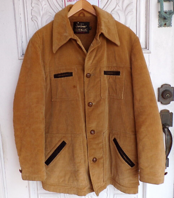 #ad Vintage Sears Sportswear Lined Corduroy Heavy Jacket Coat Men#x27;s Size 42 Tall L $29.95