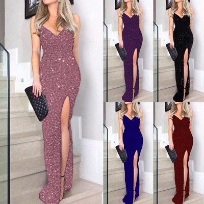 Women Wedding Evening Party Cocktail Bridesmaid Prom Ball Gown Maxi Dress Formal $27.60