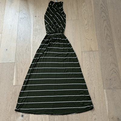 #ad Anthropologie Michael Stars Sleeveless Cinch Waist Stripe Maxi Dress Size XS $8.20