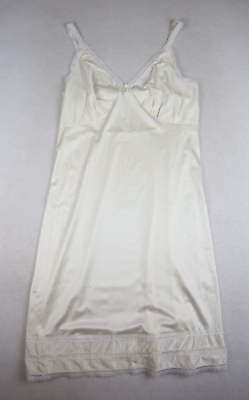 #ad VINTAGE WOMEN#x27;S IVORY WHITE DRESS SLIP SEARS SIZE 38 $9.00