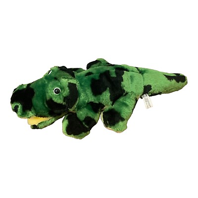 Vintage Hayes Green Black Spotted Crocodile Alligator Plush Camo? Reptile Gator $15.63