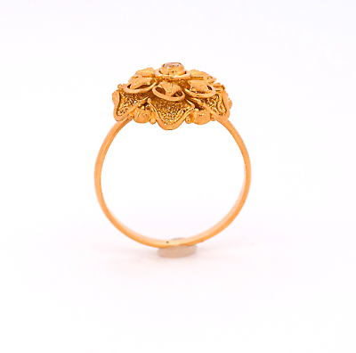 Very Cute 21k Yellow Gold Flower Style Ring Size 5.5 $255.00