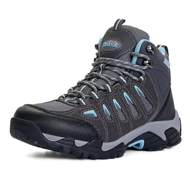 #ad Women#x27;s Hiking Boots Waterproof Lightweight Outdoor Trekking 7.5 Grey Blue $65.49