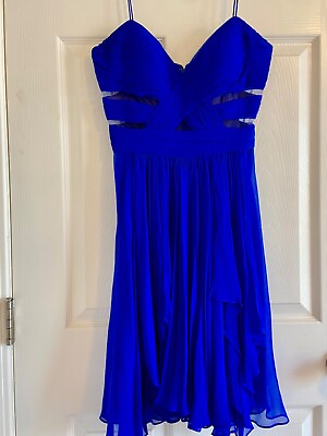 #ad CACHE Royal Blue Cocktail Party Women Dress Size 6 $50.00