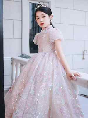 #ad SUMMER Elegant Children#x27;s Little Girl Formal Dress Luxury Long Evening Dress $151.22