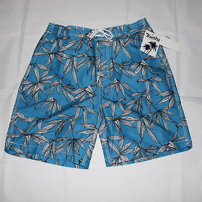 #ad #ad Trunks Surf amp; Swim Men#x27;s Size M Varsity Blue Drawstring Closure Swimwear Shorts $19.99