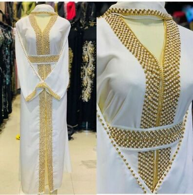Moroccan Dubai Kaftans Abaya Dress Very Fancy Long Gown Maxi Women Dress Sale $55.99