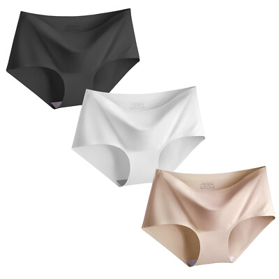 #ad Women Underwear 3 Pack Seamless Sexy Brief Bikini Hipster Panty Soft Underwears $11.95