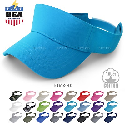 #ad #ad Visor Sun Plain Hat Sports Cap Colors Golf Tennis Beach Adjustable Summer 4 $6.97