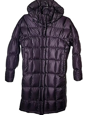 #ad The North Face Woman M 600 Down Purple Long Full Zip Snap Removable Hood Jacket $149.00