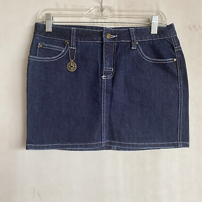 #ad Oakley Blue Denim Mini Skirt Womens Size 2 $22.00