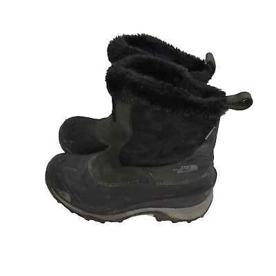#ad The North Face Womens Sz 8.5 Primaloft Hydroseal Sherpa Fleece Lined Boots Black $29.95
