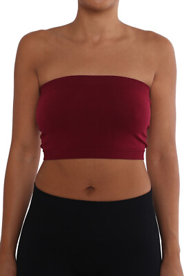Seamless Solid Cropped Tube Top Bandeau $5.95
