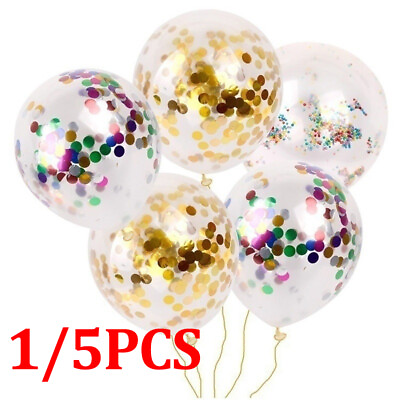 12inch Multicolor Confetti Balloon Foil Wedding Party Thickening Pear Balloons✧ $0.99