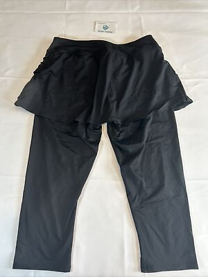 new without tags size medium black swim capris with skirt $22.00