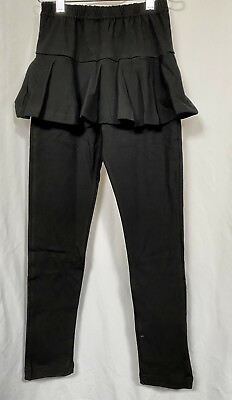 #ad #ad Girls Black Skirt Leggings Size 12 150 Attached Skirt Soft Stretch NEW $11.99
