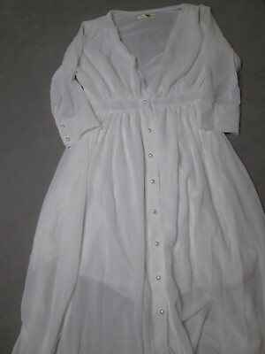 #ad New Light Dress Womens S White Long Maxi $20.99