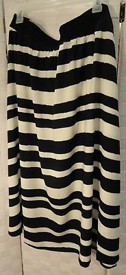 #ad Black Striped Long Skirt Plus Size 2x or 4x You Choose Ava amp; Viv Free Ship $44.99