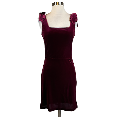 #ad Women#x27;s Cocktail Dress by Aqua Size Medium Red Velvet Sleeveless Mini Sheath $59.99