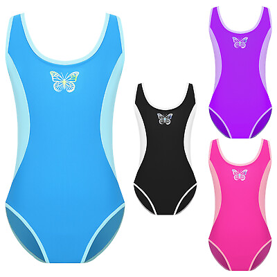 #ad Kids Girls Swimsuits Butterfly Print Bathing Suit Soft Swimwear Sunbath Surfing $14.19