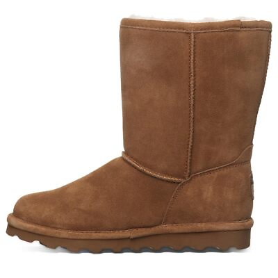 #ad BEARPAW Women#x27;s Elle Short Hickory Size 7 Women Boot Classic Suede Slip On Boot $41.64