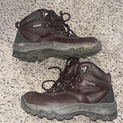 #ad Womens Magellan Outdoors Waterproof Brown Leather Hiking Boots Size 7.5 $15.00