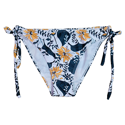 #ad #ad Woman Swim Bikini Floral Bottom Waist Adjustable Sz S $15.99
