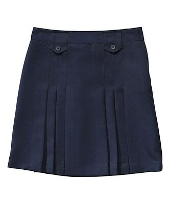 MSRP $24 French Toast Navy Double Front Pleat Tab Skirt Girls Size 6X NWOT $11.00