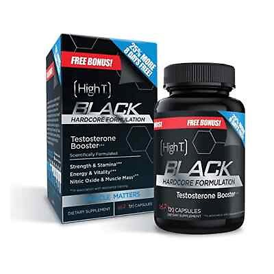 #ad HighT™ High T Black Hardcore Formula Nitric Oxide 152 Capsules FREE BONUS SIZE $59.95