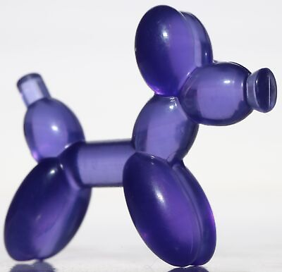 #ad Lego Trans Dark Purple Poodle Balloon Dog Minifig Utensil $2.49