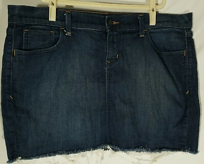 #ad Old Navy Women#x27;s Denim Blue Jean Distressed Skirt 14 Waist 38quot; $15.00