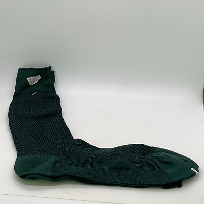 #ad Vintage 1980s Green Pattern Long Socks From Sears New Never Worn $15.98