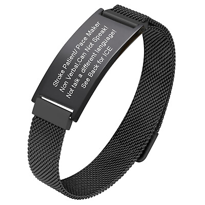 #ad #ad Personalized Medical Alert ID Bracelet Emergency Bangle Wristband $11.99
