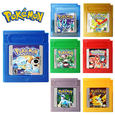 Classic Pokemon Game Boy series For Nintendo GBC Gold Silver Blue Red Green $89.99
