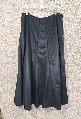 The Pyramid Collection Black A Line Under Skirt Long Size 12 Gothic Victorian $34.00