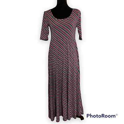 #ad LuLaRoe Polka Dot Striped Maxi Dress $20.00