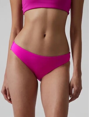 #ad Athleta Clean Medium Bikini Bottom Size Large Electric Fuchsia NWT #383979 $25.49