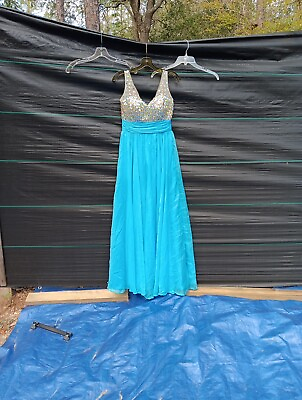 #ad #ad Beautiful Lite Blue Prom Dress $25.00