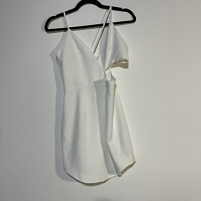 NBD Dress Womens Small White Cut Out Mini Dress Beachy Summer Little White Dress $19.95