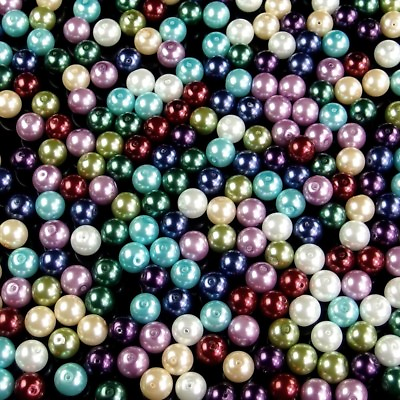 Colorful Czech Glass Pearl Round Spacer Loose Beads 4mm 6mm 8mm 10mm jewelry DIY $2.49