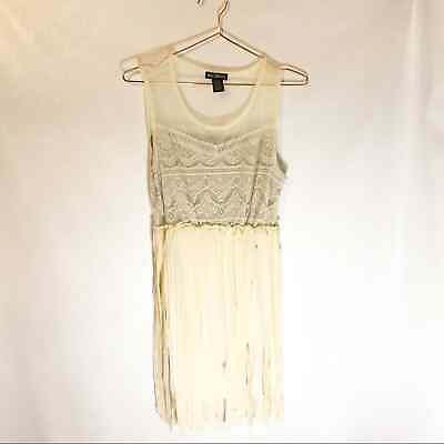 #ad Miss Chievous cream lace boho dress size Medium $14.18