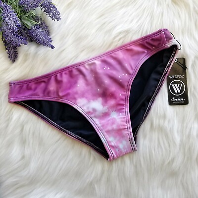 #ad WILDFOX Size S Firework Purple Hipster Full Bikini Bottoms Swim Womens NWT #1639 $18.95