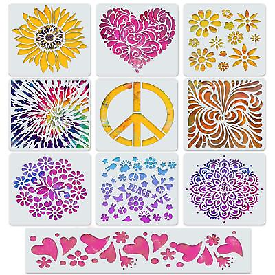 #ad Boho and Flower Stencils for Painting on Wood Canvas amp; More Reusable Boho ... $12.22