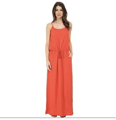 #ad NWT Tommy Bahama Maxi Dress with Elastic Waist in Hot Spice $53.00