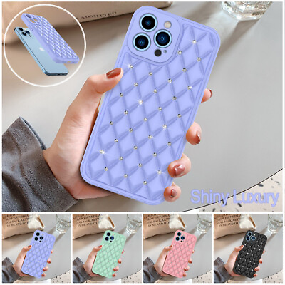 For iPhone 13 Pro Max Phone Case Bling Luxury Shockproof Covers Cute For Girls $5.98