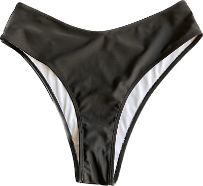 Shein Size 0XL Black High Cut Bikini Bottoms Swimsuit Bathing Suit NWOT $6.00