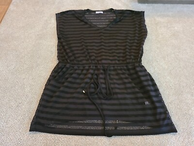 #ad CALVIN KLEIN BLACK BATHING SUIT COVER UP DRESS SIZE XL WOMEN#x27;S $20.99